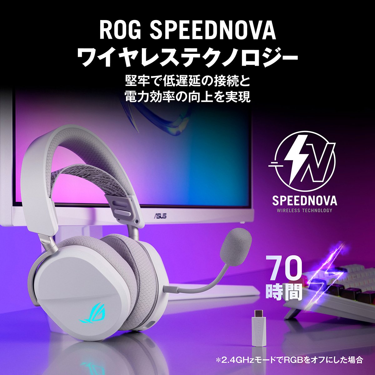 ゲーミングヘッドセット「ROG Pelta White」が10月17日発売！309gの