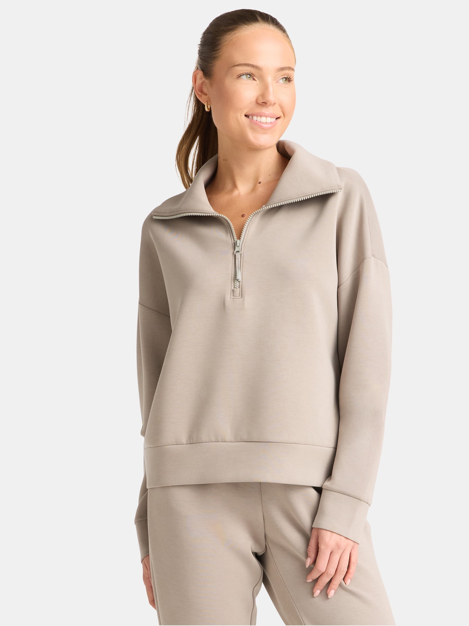 Carhartt Women's Relaxed Fit Fleece Pullover, Warm Taupe Geo Aztec
