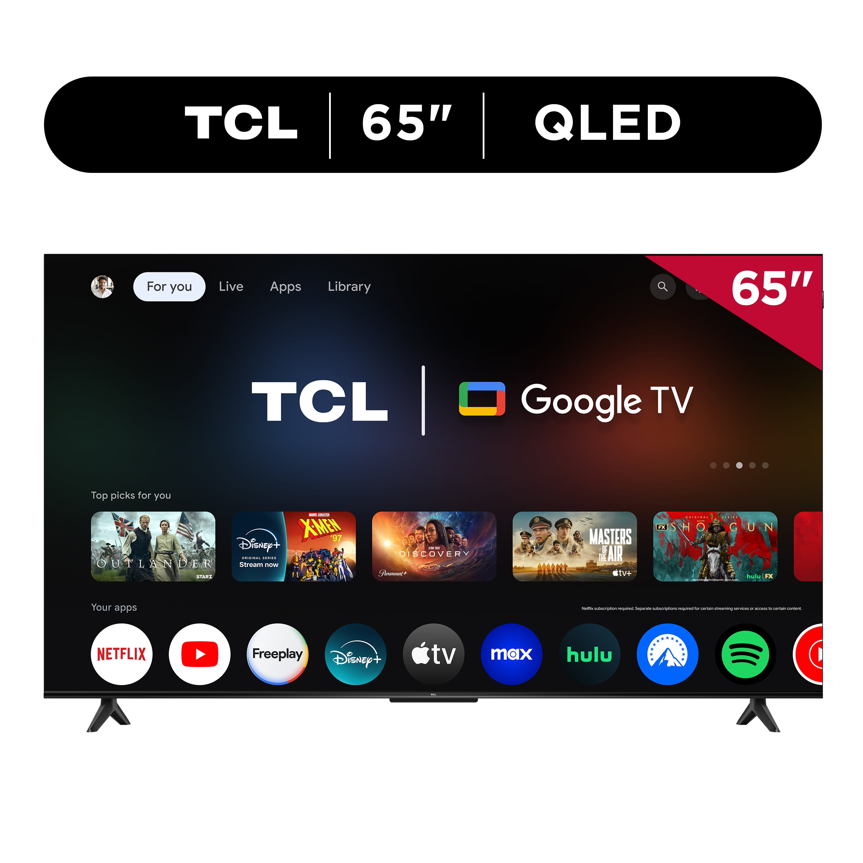 TCL 65 inch Q Series 2025 Model 4K UHD HDR QLED Smart TV with