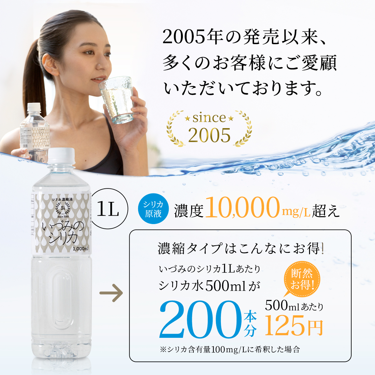 送料無料】いづみのシリカ濃縮液（Newラベル 1L） | シリカ水 通販