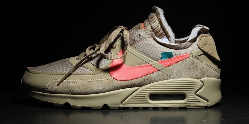 Off-White x Nike Air Max 90 Desert Ore Close Look | Hypebeast