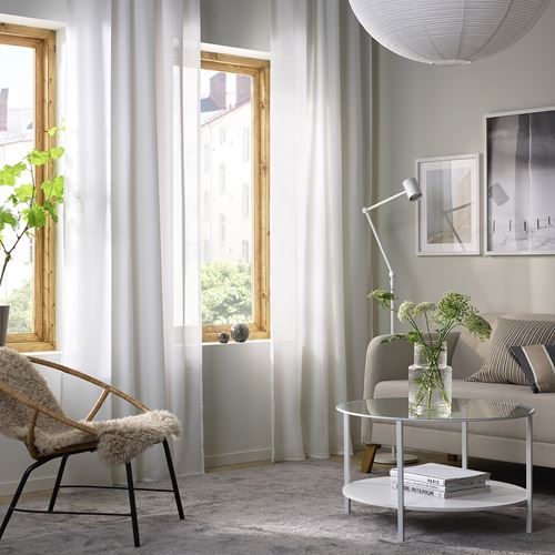 HILJA beyaz 145x300 cm fon perde/2 kanat - 40430814 | IKEA