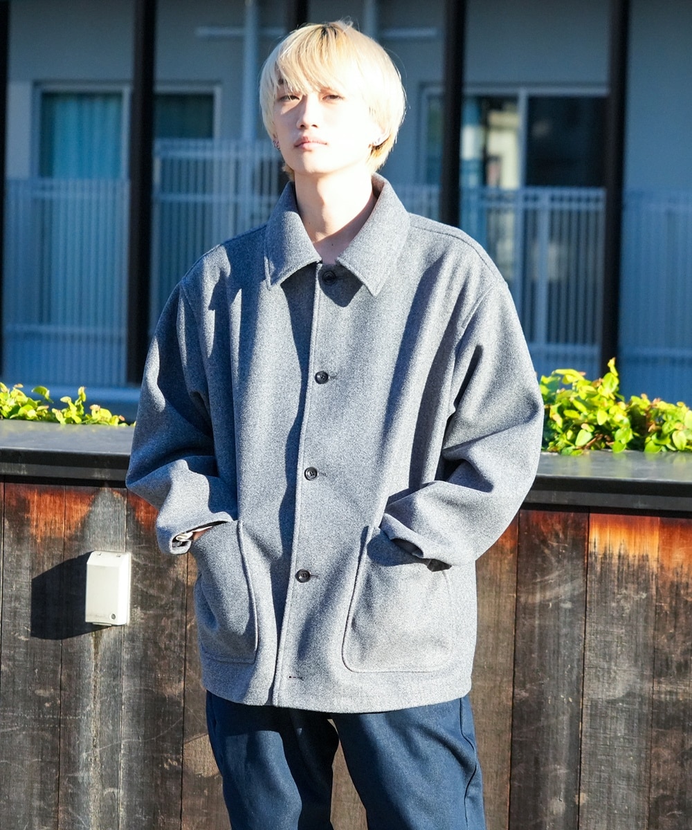 BLUE STANDARD】 TRメルトン ウールライク カバーオール オーバー