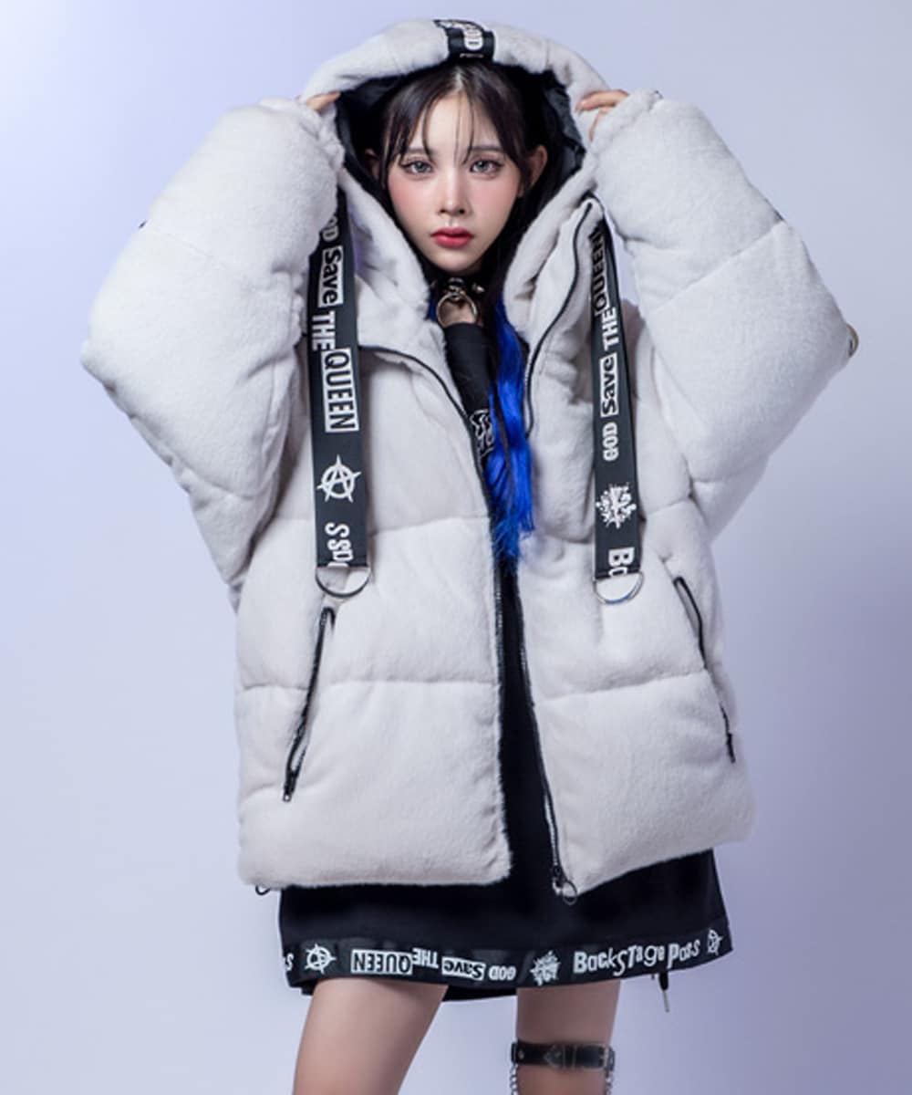 D PARKER-ANIMAL(Dパーカー アニマル)オーバーサイズ 中綿 ダウン