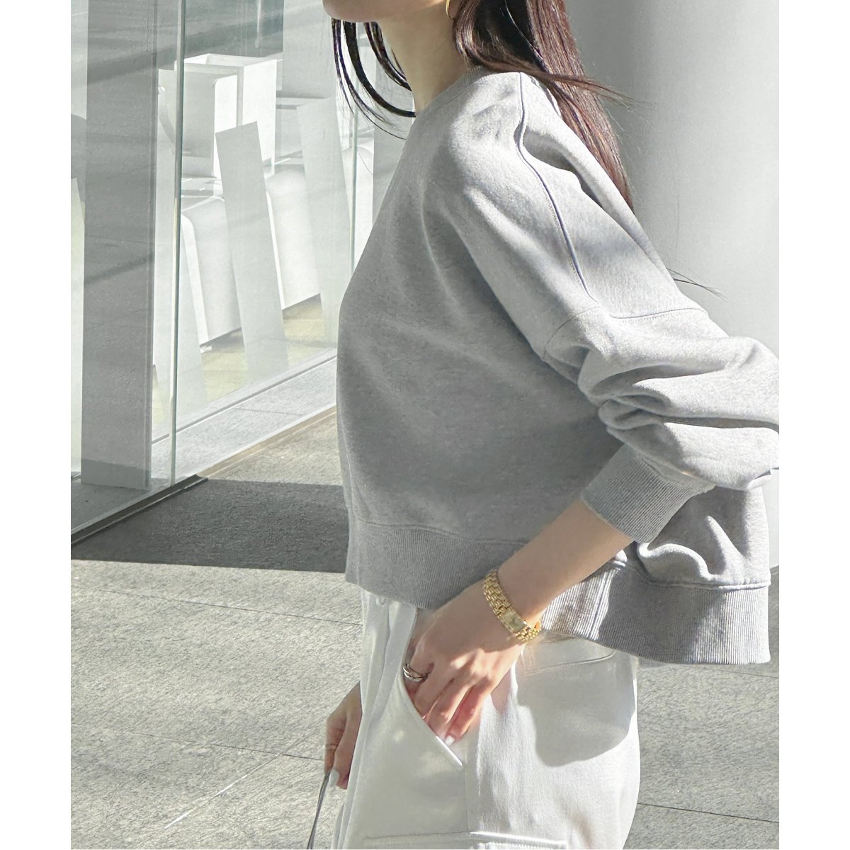 追加》ボリュームスリーブショートプルオーバー | ノーブル(Noble