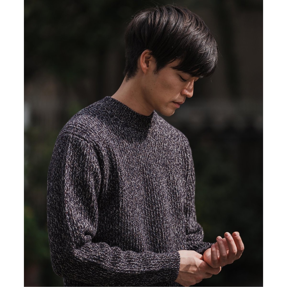 ZEGNA BARUFFA / ゼニアバルファ】メランジ モックネック ニット