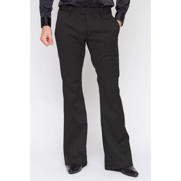 TORNADO MART∴シャイニーレオパードジャカードフレアーパンツ