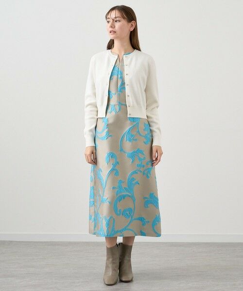 セール】 コットンカシミヤクルーネック カーディガン （カーディガン