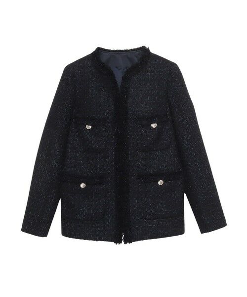 セール】 【Eternal Line 2024】ミックスツイードロングノーカラー