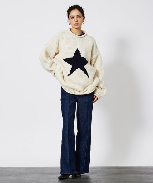 THRIFTY LOOK/スリフティールック】STAR HAND KNIT R （ニット