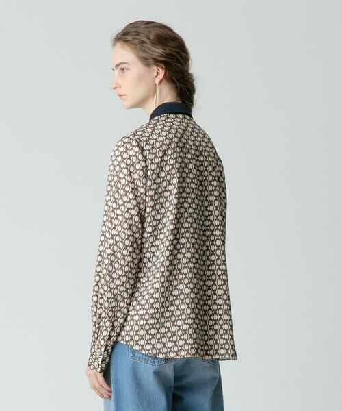 セール】 モダンチェーンプリント配色シャツ （シャツ・ブラウス