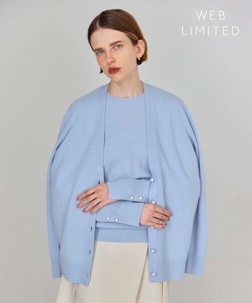 セール】 【WEB限定・洗える】ALSACE / パール釦ウールニット