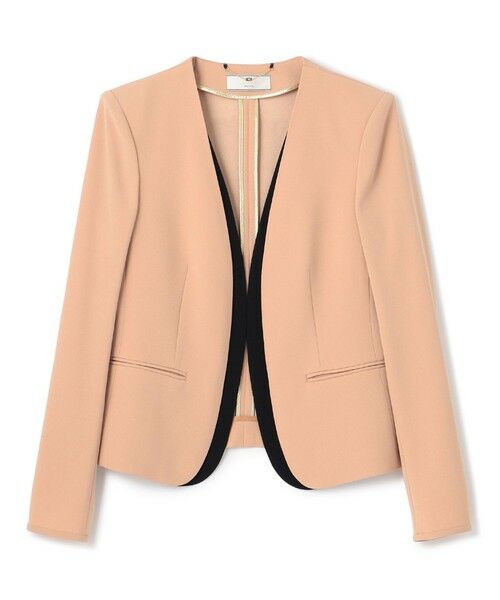 L-size】CINDY / ダブルカラージャケット （ノーカラージャケット