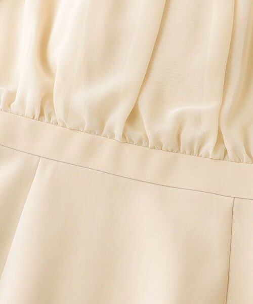 セール】 コンパクトダブルクロス シフォンコンビドレス （ロング