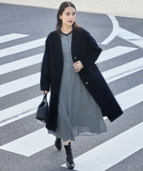 セール】 【洗える】ジオメトリックハートプリント ワンピース