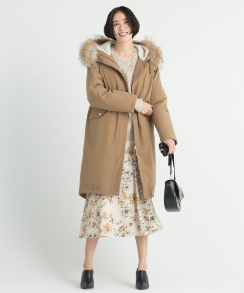 セール】 【マガジン掲載】ファー付きモッズダウンコート(検索番号R27