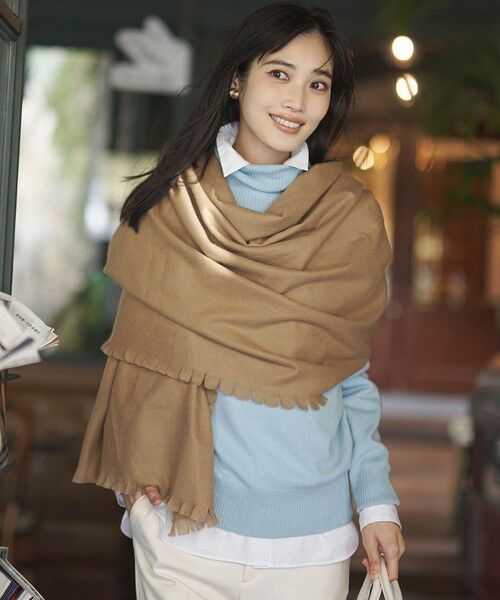 セール】 【滝沢眞規子さん着用/BAILA掲載/洗える】ピュアカシミヤ