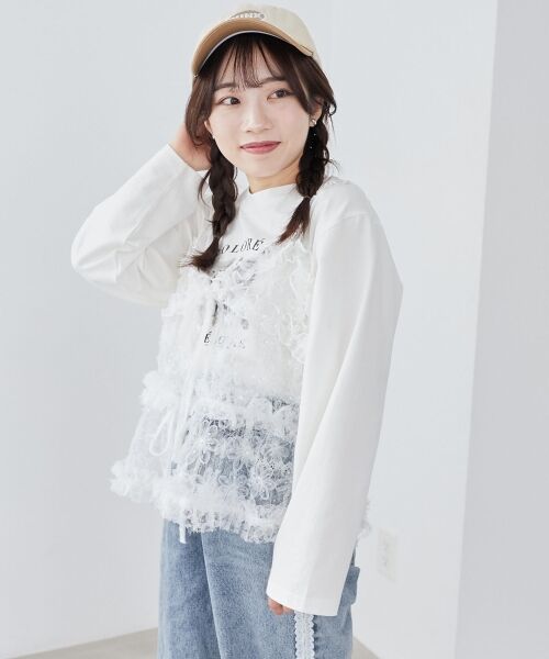 セール】 フリルレースシアービスチェ （キャミソール・チューブトップ