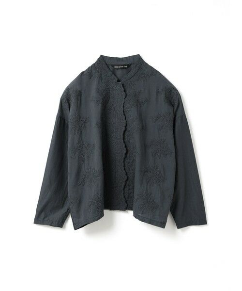 mizuiro ind レーススタンドカラーワイドシャツ （シャツ・ブラウス