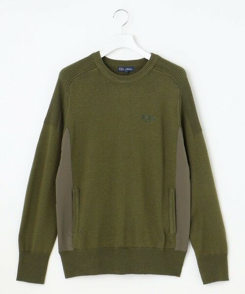 セール】 【MEN】【ウォッシャブル】サドルショルダー クルーニット