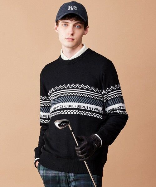 セール】 【MEN】【ウォッシャブル】フェアアイル柄ニット （ニット