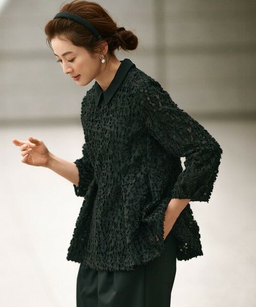 セール】 【VERYコラボ】ボタニカル カットジャカード ブラウス