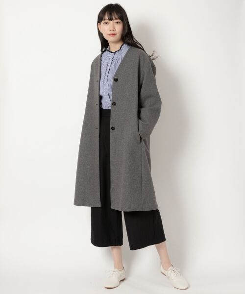 セール】 ウール混 Vネックコート（モッサー） （その他アウター