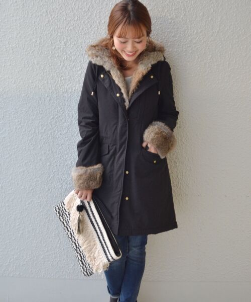 セール】 【WEB限定】ラビットファーモッズコート◇ （その他アウター