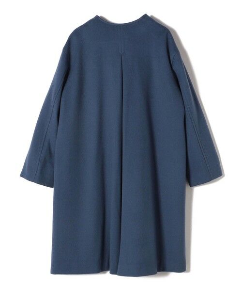 セール】 SHIPS Colors: ウール バックプリーツ ノーカラーコート