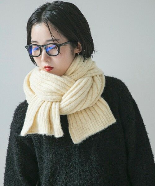 セール】 quaranciel: リブ ボリューム ロング マフラー （マフラー