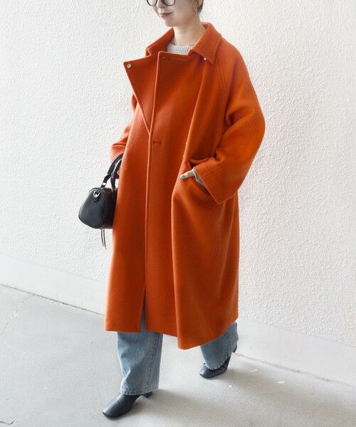 セール】 SHIPS any: バルマカーン コクーン コート 25AW （ステン