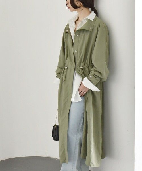 セール】 quaranciel:〈洗濯機可能〉ライト スタンドカラー ナイロン