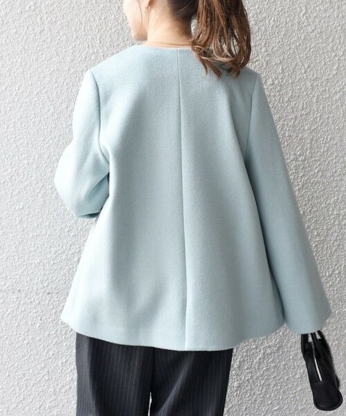 セール】 SUPER140ノーカラーショートコート （その他アウター