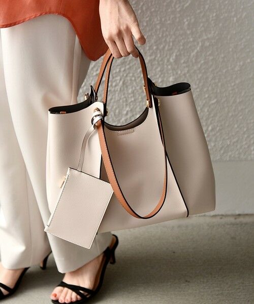 一部追加予約》【WEB限定】SHIPS any: 2WAY ハンドル トートバッグ