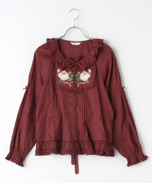 セール】 ローズ刺繍ブラウス （シャツ・ブラウス）｜PINK HOUSE