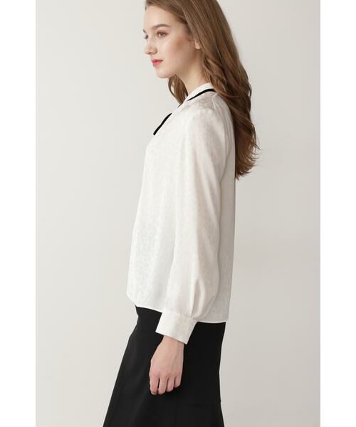 セール】 ◇別珍リボンアニマルジャカードブラウス （シャツ・ブラウス