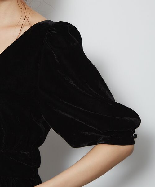 セール】 ベルベットカシュクールワンピース （ワンピース）｜Rouge