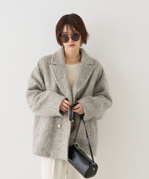 追加4】【一部店舗限定】ラメシャギースライバーPコート/ピーコート