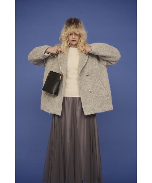 追加4】【一部店舗限定】ラメシャギースライバーPコート/ピーコート