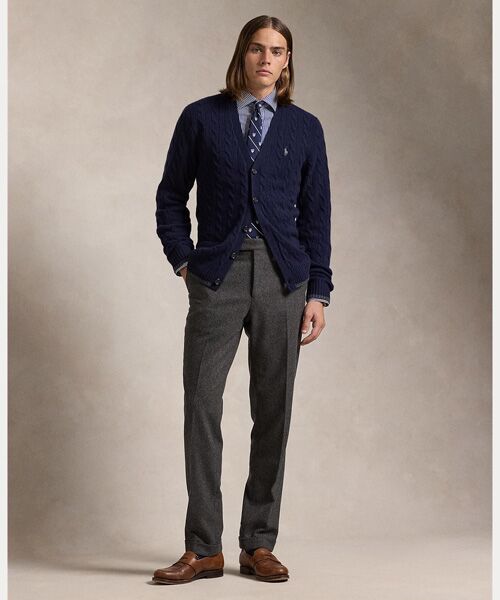 ケーブルニット ウールカシミヤ カーディガン （カーディガン・ボレロ