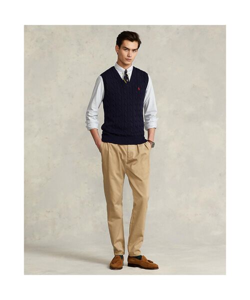 ケーブルニット コットン セーター ベスト （ベスト）｜POLO RALPH