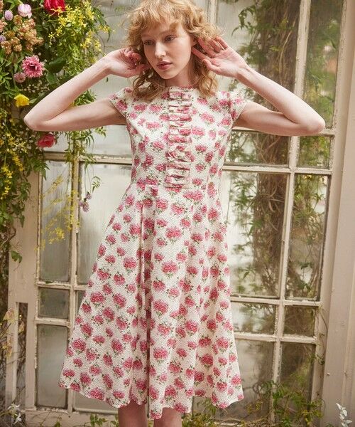 セール】 【洗える】FLOWER BUD ドレス （ロング・マキシ丈ワンピース