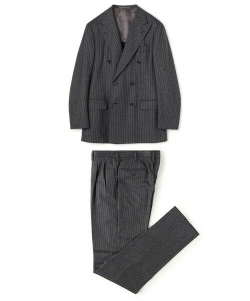 セール】 Super120'sウールフランネル ダブルブレステッド6B スーツ