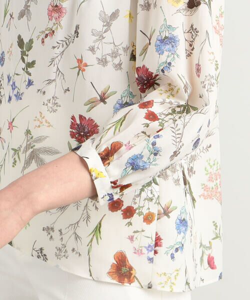 セール】 ボタニカルリベルラプリント ボウタイブラウス （シャツ