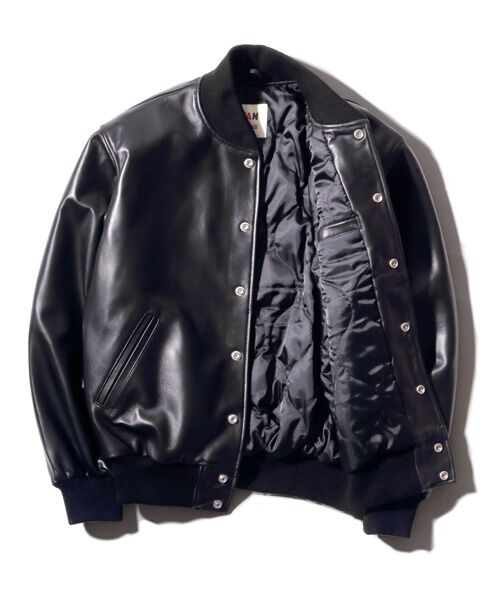 プレミアムスタジアムジャンパー＜オールレザー＞ （レザーブルゾン