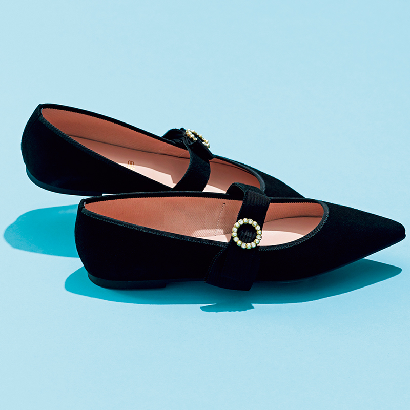 キレイめフラット靴】“メリージェーン”は黒が万能！オススメとコーデ3