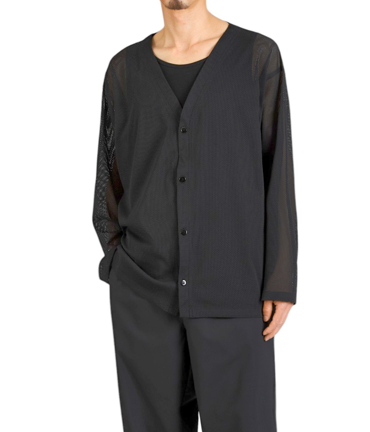 V-Neck Cardigan - Knit Mesh | South2 West8(サウスツーウエスト