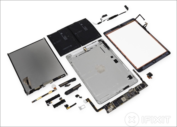 iPad Air」をiFixitが解剖 薄型バッテリーや構造の工夫でスリム化