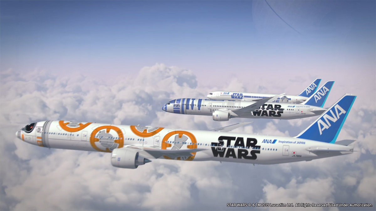 R2-D2」「BB-8」が空を飛ぶ ANA「スター・ウォーズ」特別機、10月就航