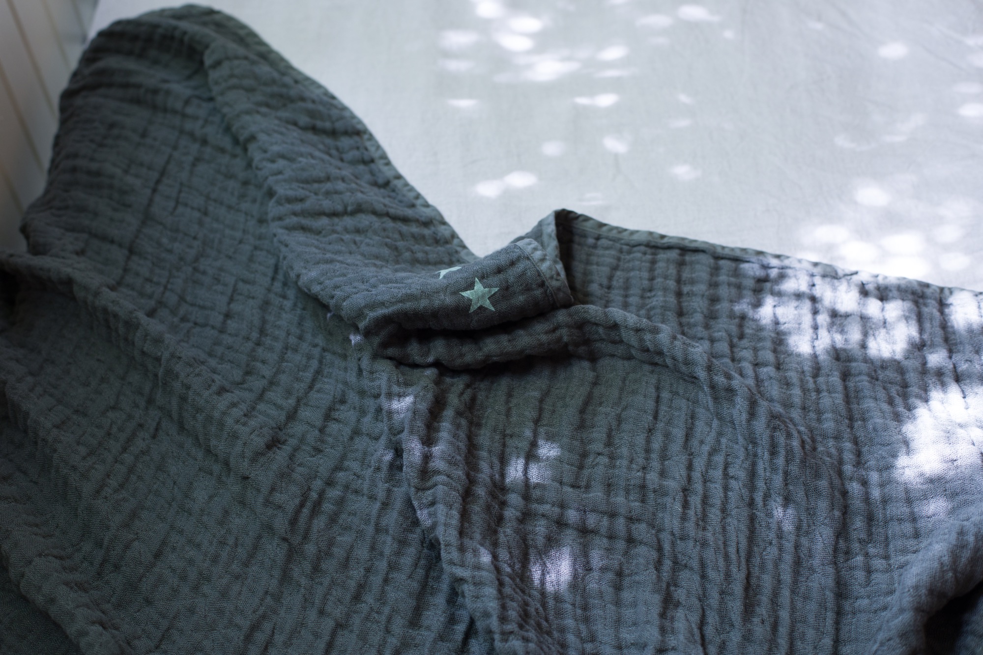 眠家 minka リネン五重ガーゼケット ネイビー日本製 眠家 minka リネン